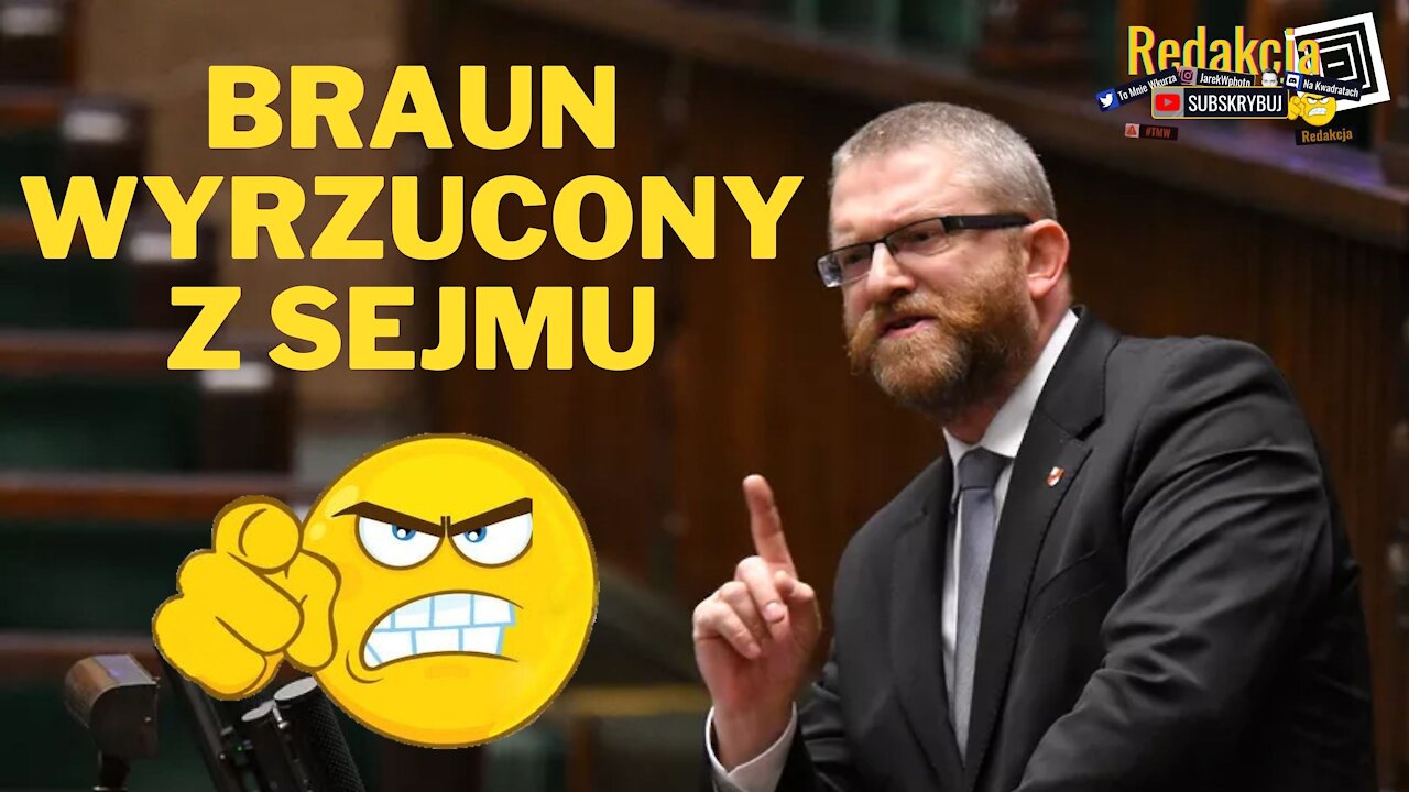 Grzegorz Braun ponownie został wyrzucony z Sejmu za brak maseczki. | @Redakcja - To Mnie Wkurza