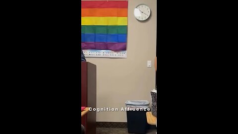 Lady gets frustrated with teacher for Gay Flag