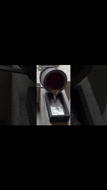 🔥‼️#pouring huge #lead #ingot 😱‼️🔥