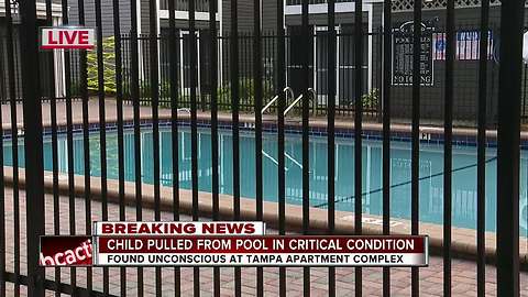 Boy in critical condition after being found at bottom of pool