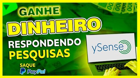 Ganhe Dinheiro com Ysense Pesquisas Pagas Renda Extra