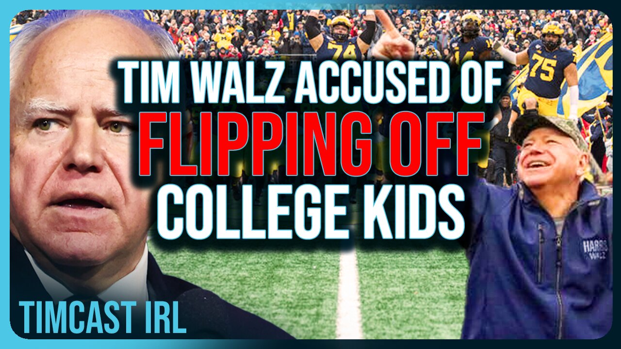 Tim Walz ACCUSED Of FLIPPING OFF College Students During Michigan Football Game