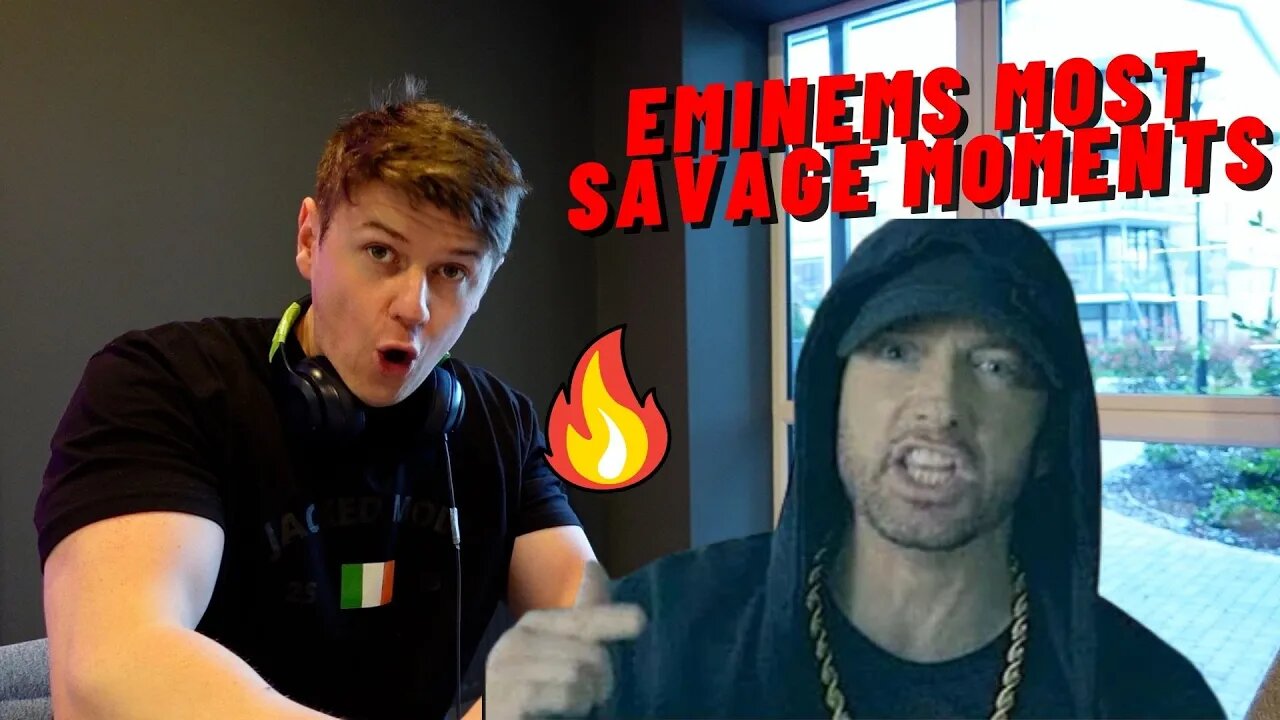 EMINEMS MOST SAVAGE MOMENTS!!((IRISH GUY REACTS!!))