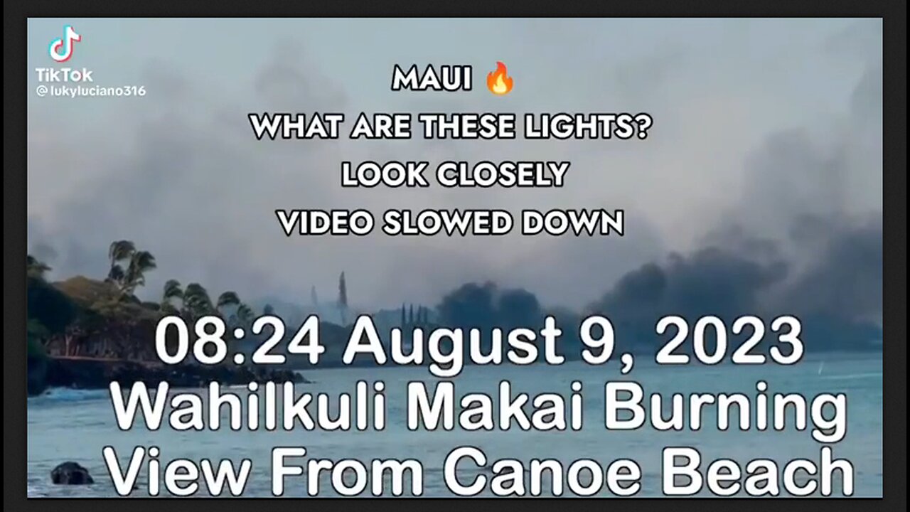 Lahaina, Maui, Hawaii Fire - Filmed August 9th, 2023 DEW Evidence - Enhanced Video - HaloRock