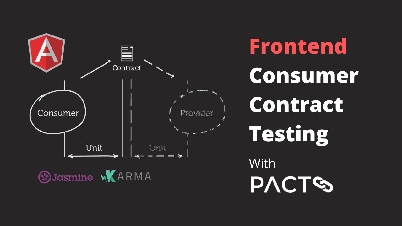 Consumer Driven Contract Testing with Pact - Frontend