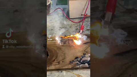 2000 volts woodburning #shorts