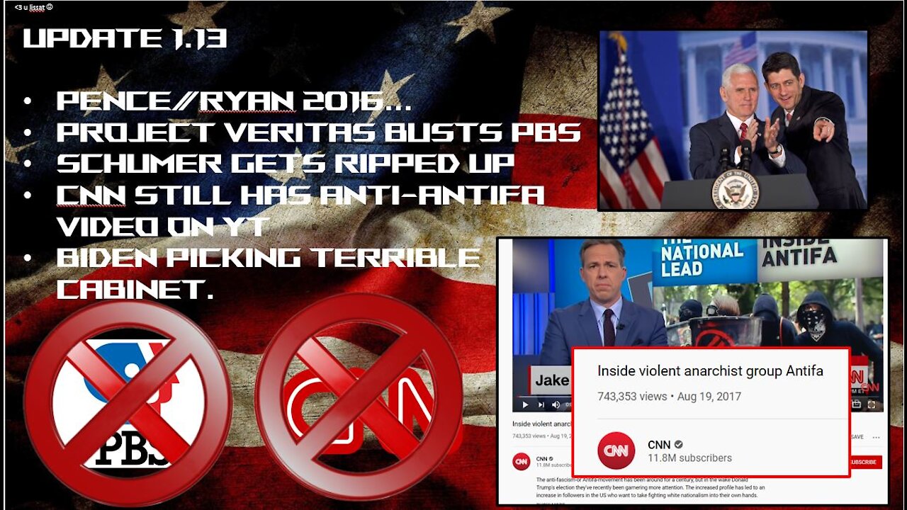 1.13 Pence/Ryan Dirty? Veritas Busts PBS! CNN Fails