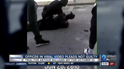 Baltimore Police officer in viral video pleads not guilty, awaits trial in October