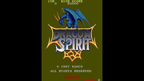 Dragon Spirit Arcade Game, Namco 1987, longplay