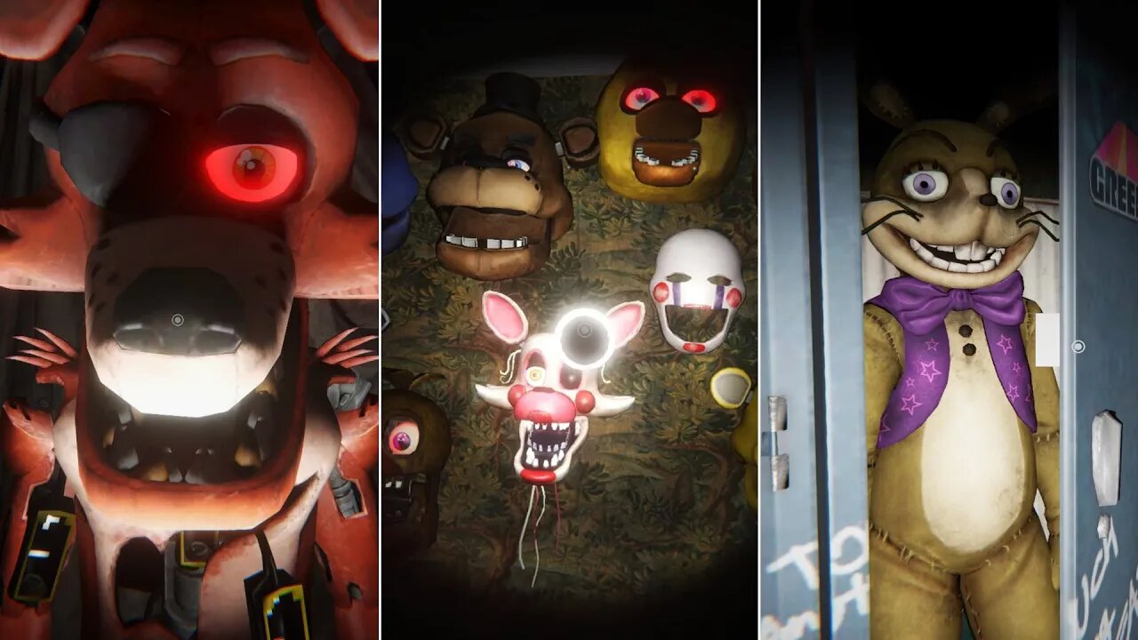 Reborn VR - All FNAF Jumpscares & Creepy Easter Eggs #rebornvr