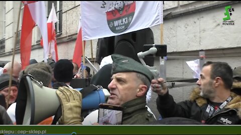 Wojciech Olszański i Kamraci na pikiecie pod Sejmem w/s Ustawy nr 1846 - Bóg jest po naszej stronie!