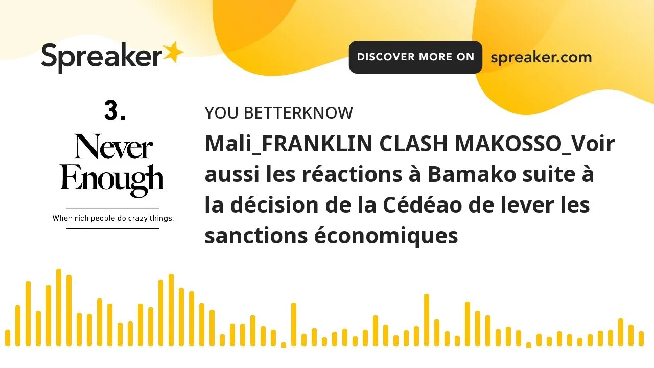 Mali_FRANKLIN CLASH MAKOSSO_Voir aussi les réactions à Bamako suite à la décision de la Cédéao de le