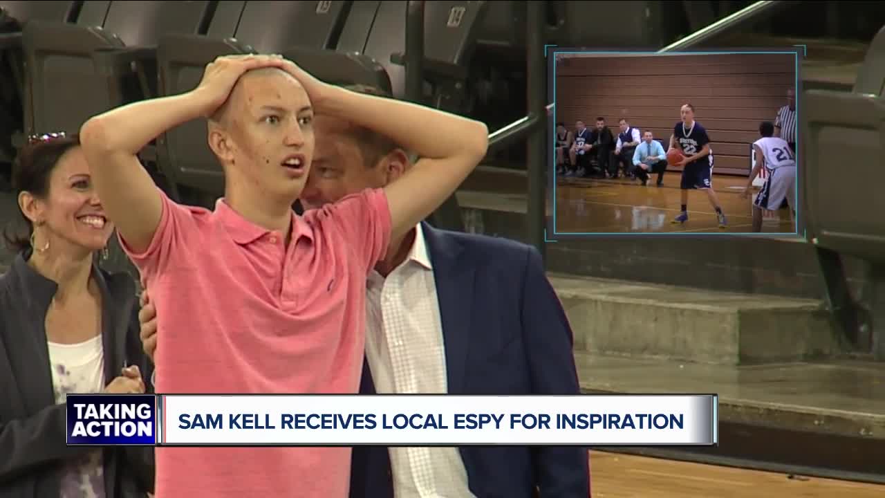 Sam Kell receives local Espy for inspiration