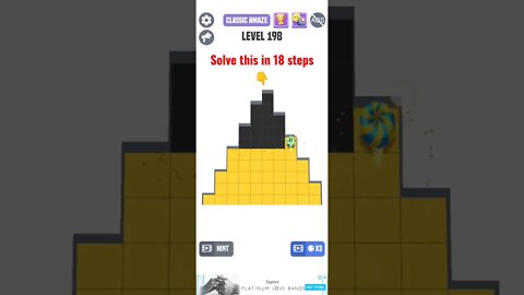 Solve in 18 steps. Classic Maze Game Level 198. #shorts