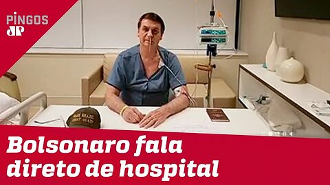 Bolsonaro faz transmissão ao vivo direto do hospital
