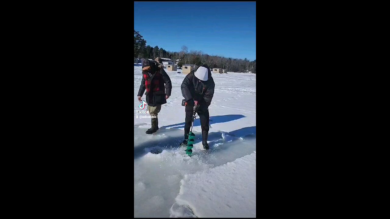 Funny ice Fishing moment