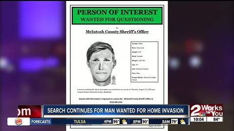 Sketch of person of interest in an assault in McIntosh County