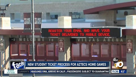 New student ticket process for Aztecs home games