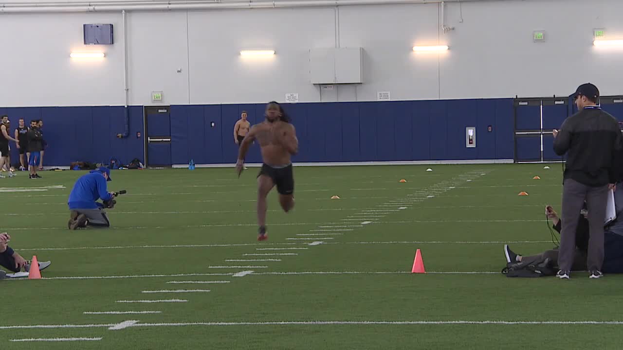 Broncos showcase their skills for NFL scouts at Boise State's Pro Day