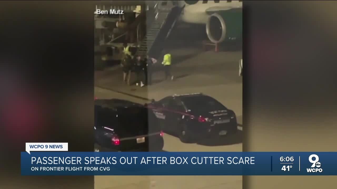 Woman says man threatened to stab people on flight from Cincinnati