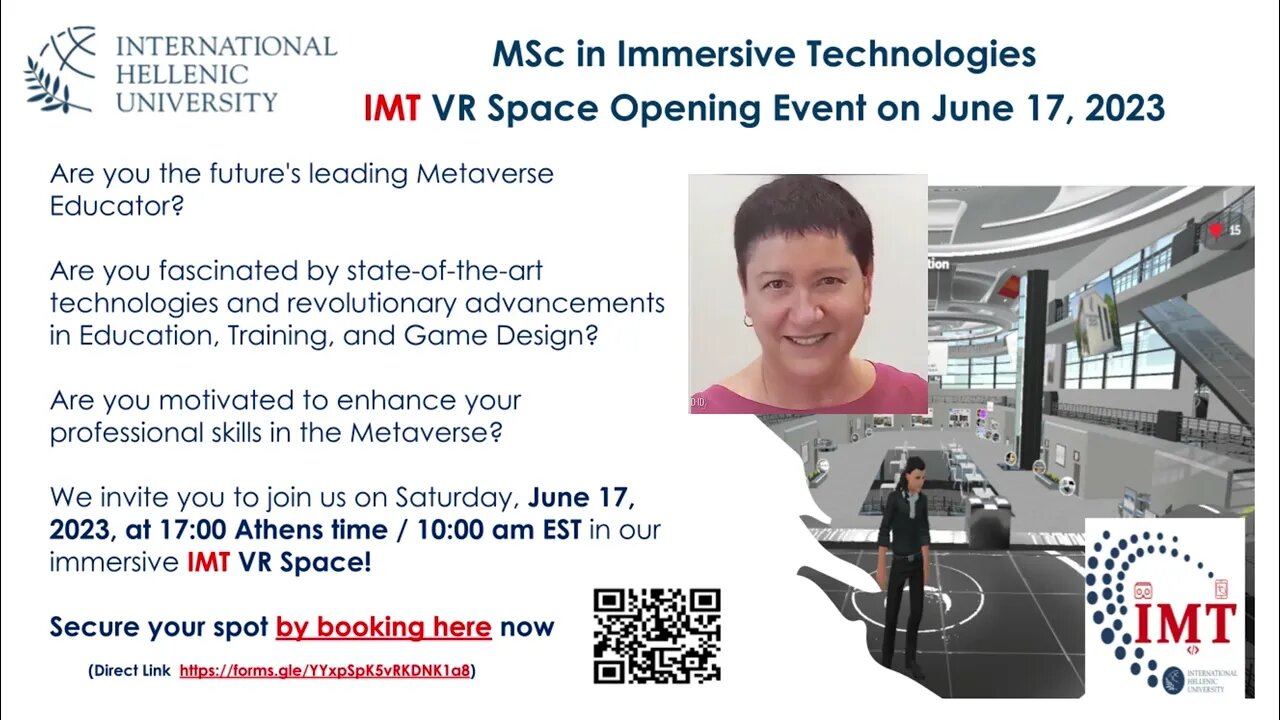 IMT MSc in Immersive Technologies VR Space Opening