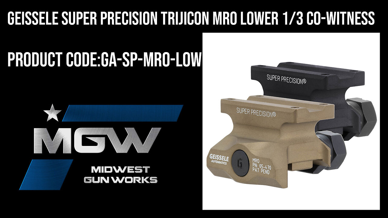 Geissele Super Precision Trijicon MRO Lower 1/3 Co-Witness - GA-SP-MRO-LOW