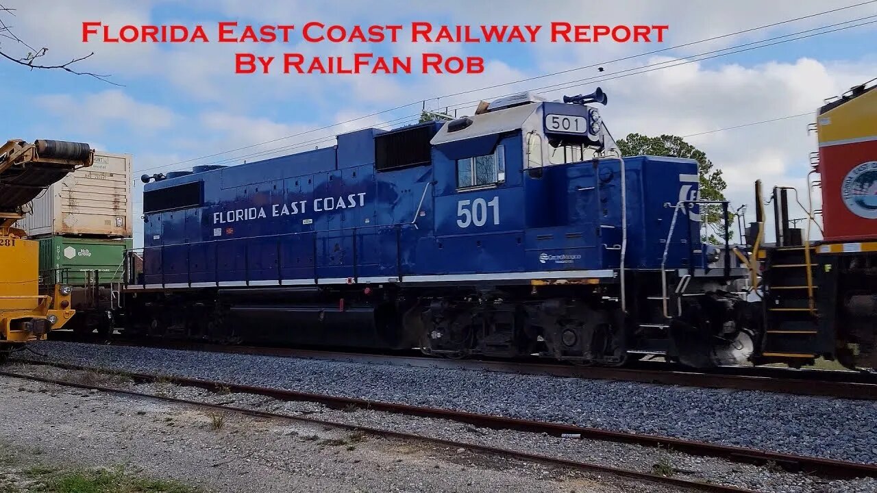 Florida East Coast Railway Report from South Daytona Fl. Feb. 17 & 18 2023 #railfanrob #fec