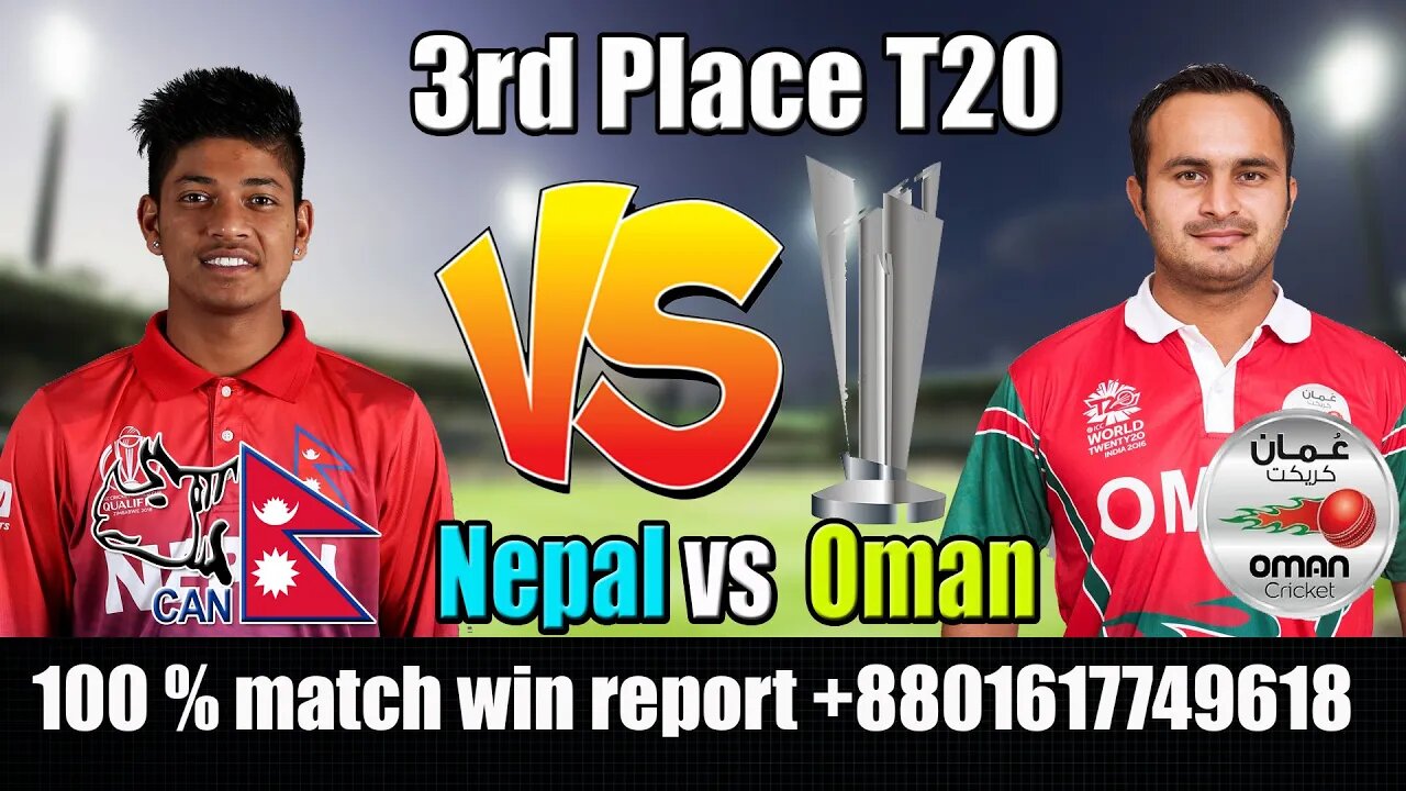 Oman vs Nepal Live , ICC Men’s T20 World Cup Qualifier A , 3rd Place Play-off Live Score