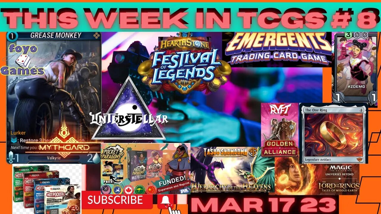 This Week in TCGs #8 HearthStone, LOTR MTG, Interstellar, Emergents, Tasuo Showdown, Pocket Parago