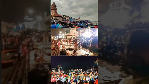 Ganga Aarti ke darshan #youtubeshorts ##bolbam #travel #banaras