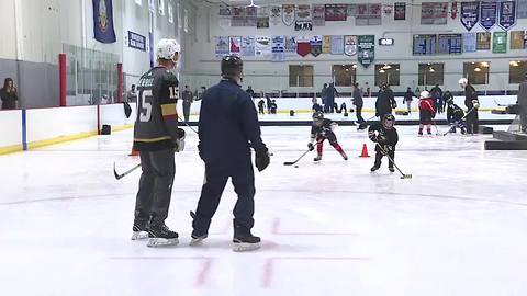 Vegas Golden Knights host a hockey camp for children in Boise