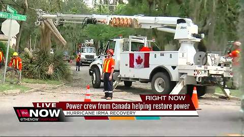 Power crew from Canada helping restore power