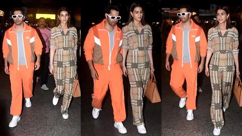 Kriti Sanon & Varun Dhawan Arrived back from Abu Dhabi after Attending IIFA Awards 😍🔥📸