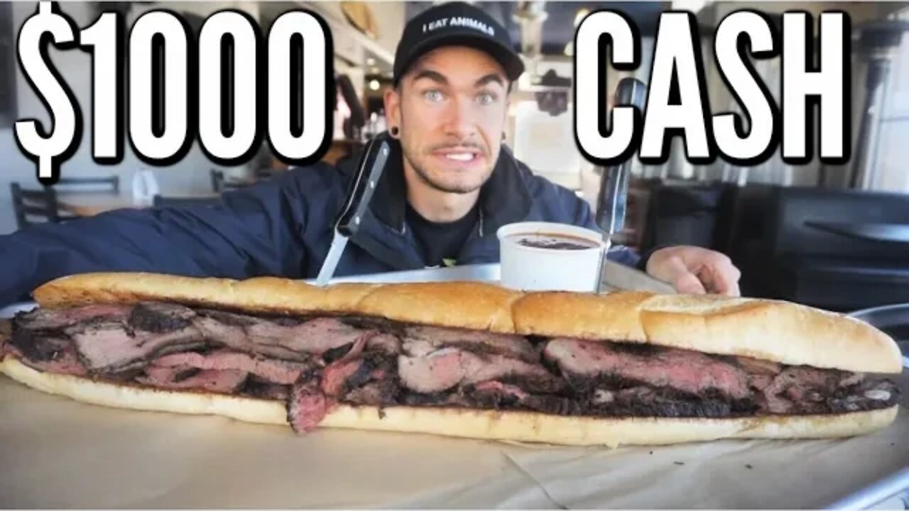 $1000 MASSIVE STEAK SANDWICH CHALLENGE | FROM MAN VS FOOD | VIRAL FOOD CHALLENGE