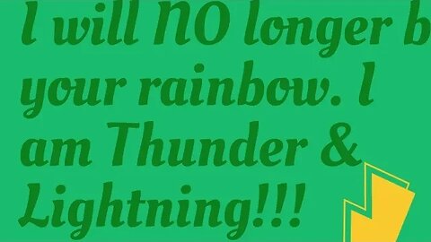 I am No longer your Rainbow...no longer in your prison/prisms