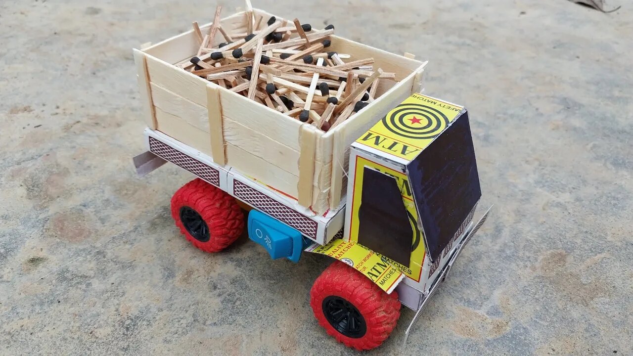 Dump Truck | How to Make a Dumptruck | Matchbox Truck | DC Motor and Battery |