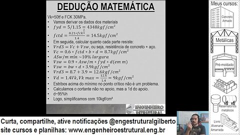 Seção mínima de uma viga é 100 vezes a força cortante #engestrutural