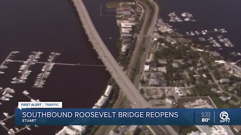 Southbound Roosevelt Bridge reopens ahead of schedule