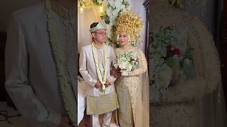 CUTE !! Pasangan Pengantin Adat Palembang Sumatera Selatan INDONESIA #shorts #short #shortvideo