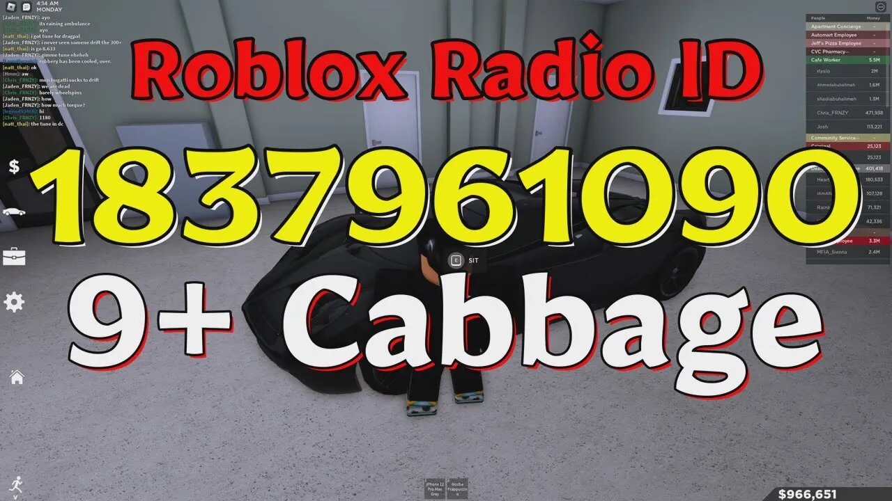 Cabbage Roblox Radio Codes/IDs