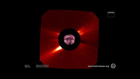 Observe this Solar eruption heading toward Earth