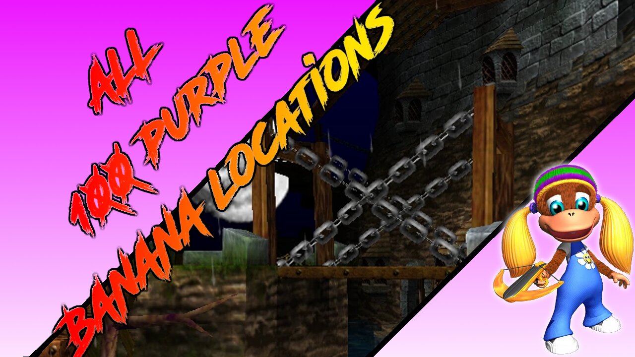 Donkey Kong 64 - Creepy Castle - Tiny Kong - All 100 Purple Banana Locations