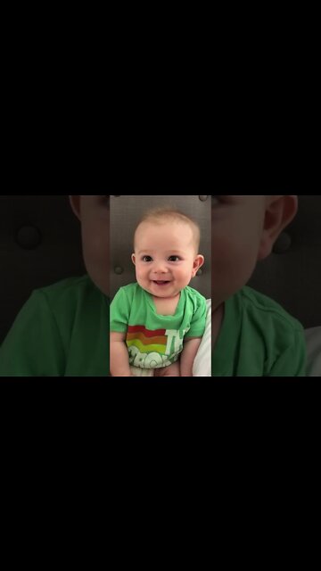 Cute adorable baby 🤩 funny baby playing, laughing, dancing, with mamma at home