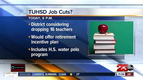 Taft Union High School District to vote on job cuts on Tues.