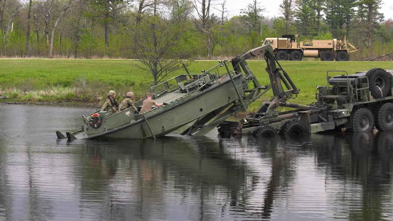 652nd Engineer Company Builds Improved Ribbon Bridge at Fort McCoy