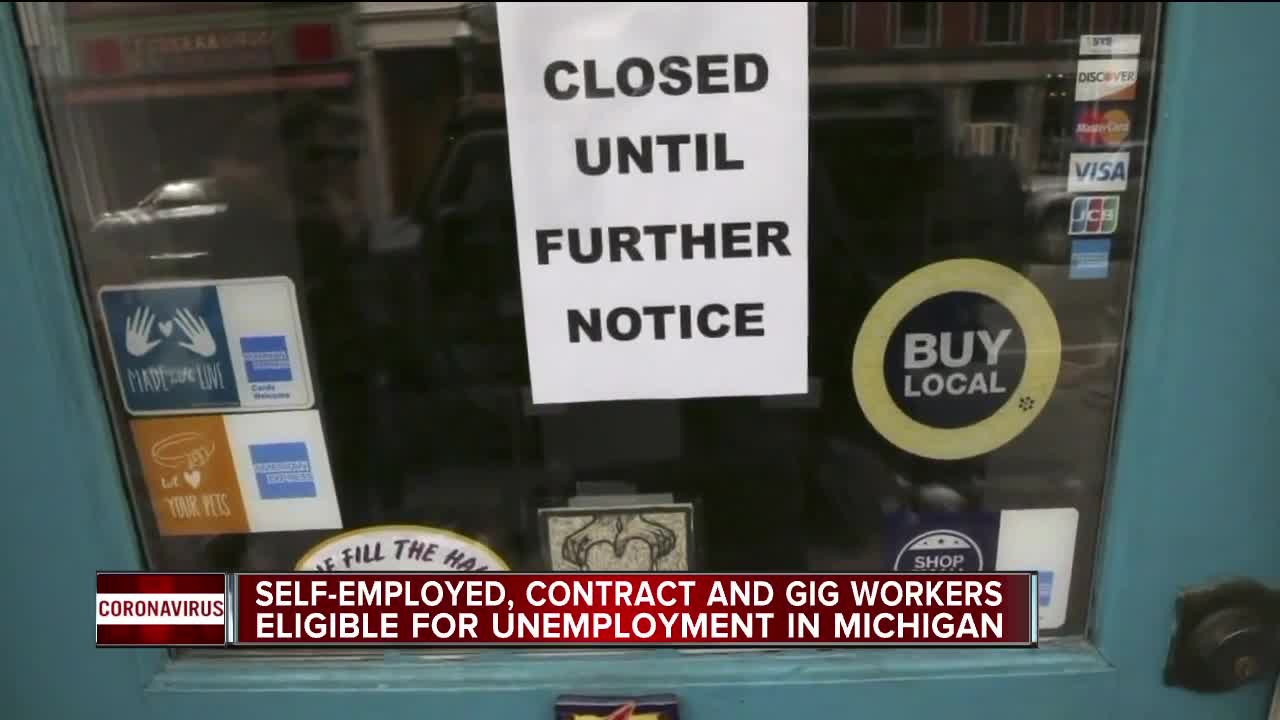 Self-employed, contract and gig workers eligible for unemployment in Michigan