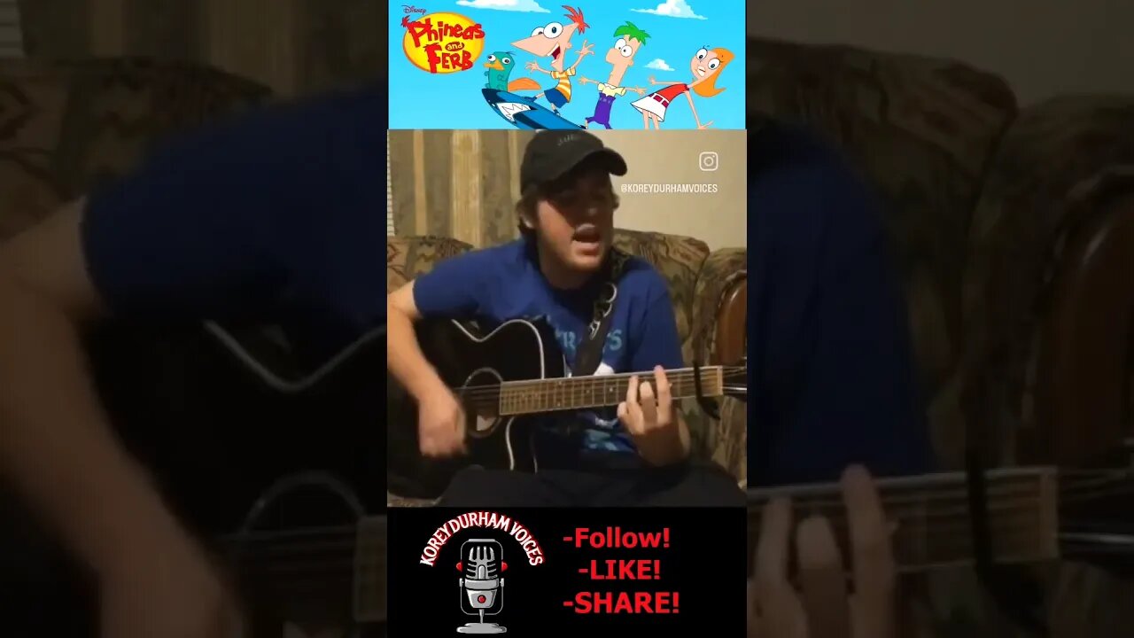 Phineas and Ferb Theme Song Cover @koreydurhamvoices