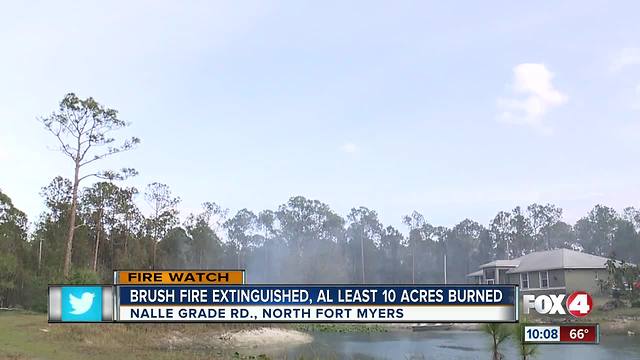 Brush Fire Threatens Multiple Homes in North Fort Myers