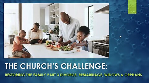 REBUILDING THE FAMILY: PART 3 "DIVORCE, REMARRIAGE, WIDOWS AND ORPHANS.