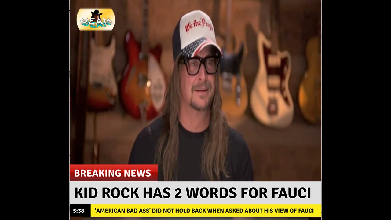 👋'American Bad Ass' Kid Rock Shares His 2 Word View Of Fauci With Tucker Carlson